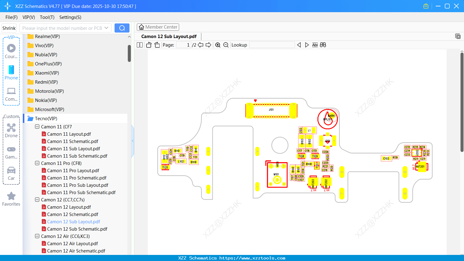 Tecno Camon 12 Sub Layout
